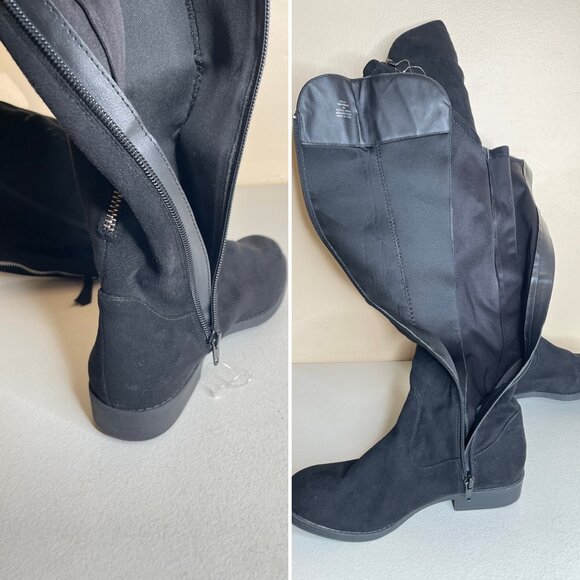 Macy's Style & Co Flawed Hayley Over-The-Knee Faux Suede Zip Boots Size 6 - Picture 13 of 16